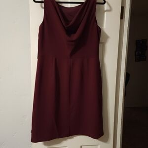 Elegant Burgundy Sleeveless Dress